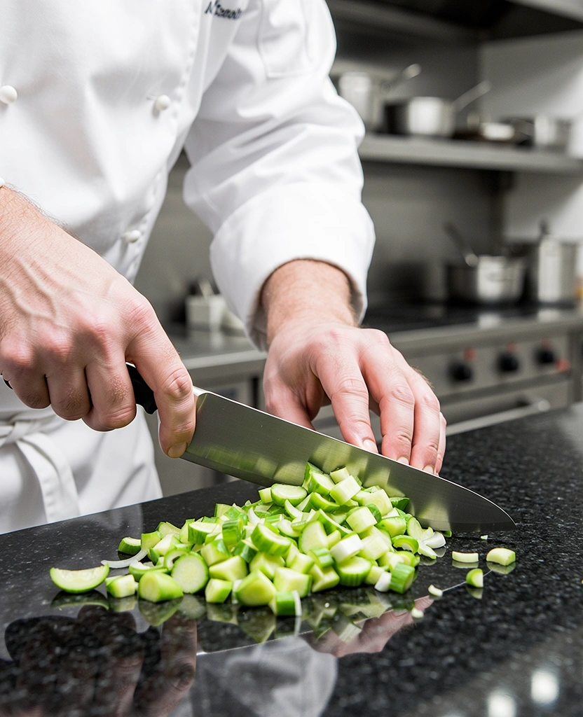 Präzises Handwerk in der Küche